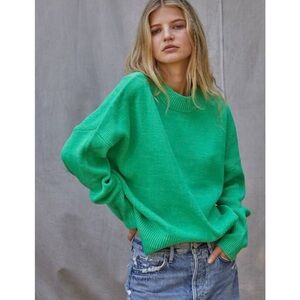 By Together Small Green Oversized Sweater